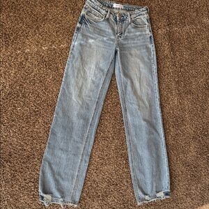 VERVET BY FLYING MONKEY Light Blue Straight Leg Jeans low rise Baggy
